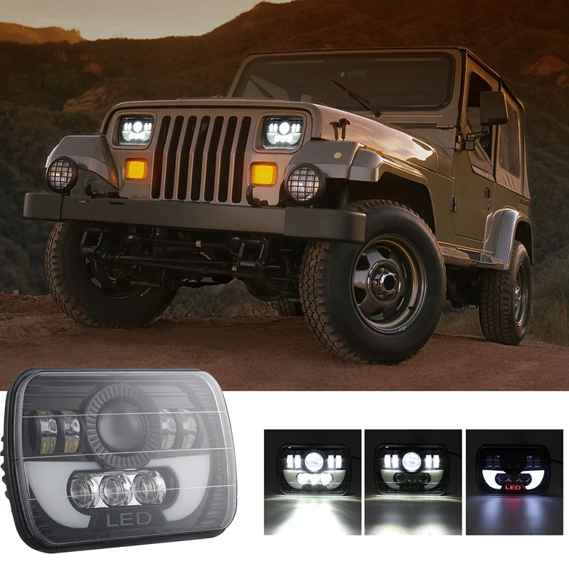 

7 Inch Projector Car Truck Square LED Headlights Fog Light Working Lights Lamps for Toyota Celica Nissan Jeep Wrangler