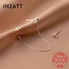 Серьги-гвоздики женские из серебра 925 пробы, с кисточками и бусинами