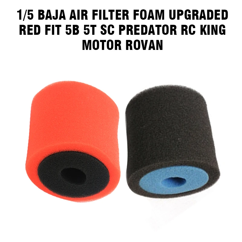 1/5 Baja воздушный фильтр пена Модернизированный Красный fit 5B 5T SC Predator RC King мотор Rovan бензин дистанционное управление фильтрационная хлопковая часть