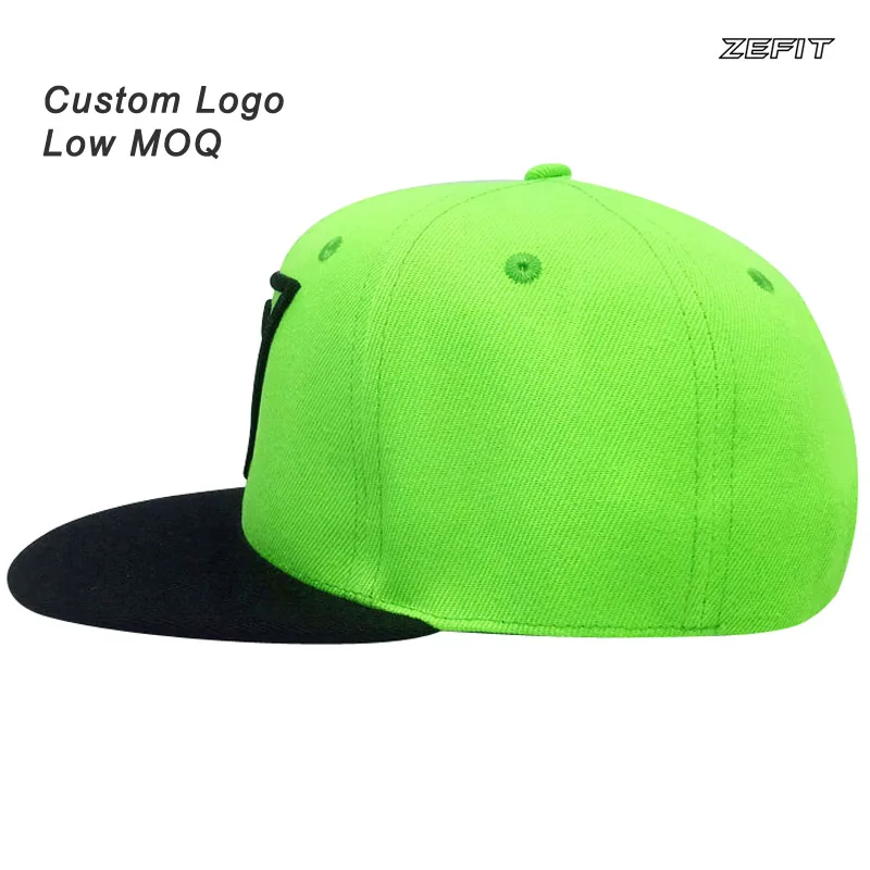 DIY Headwear Fluorescent Color Caps Two Tones Mixed Sizes Custom Baseball Snap Back Tour Travel Journey Sun Hat Free Shipping