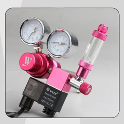 Co2 Controller Pressure Regulator Double Gaulage Magnetic Valve Aquarium Fish Tank CO2 Decompression Control With Bubble Counter | Дом и сад