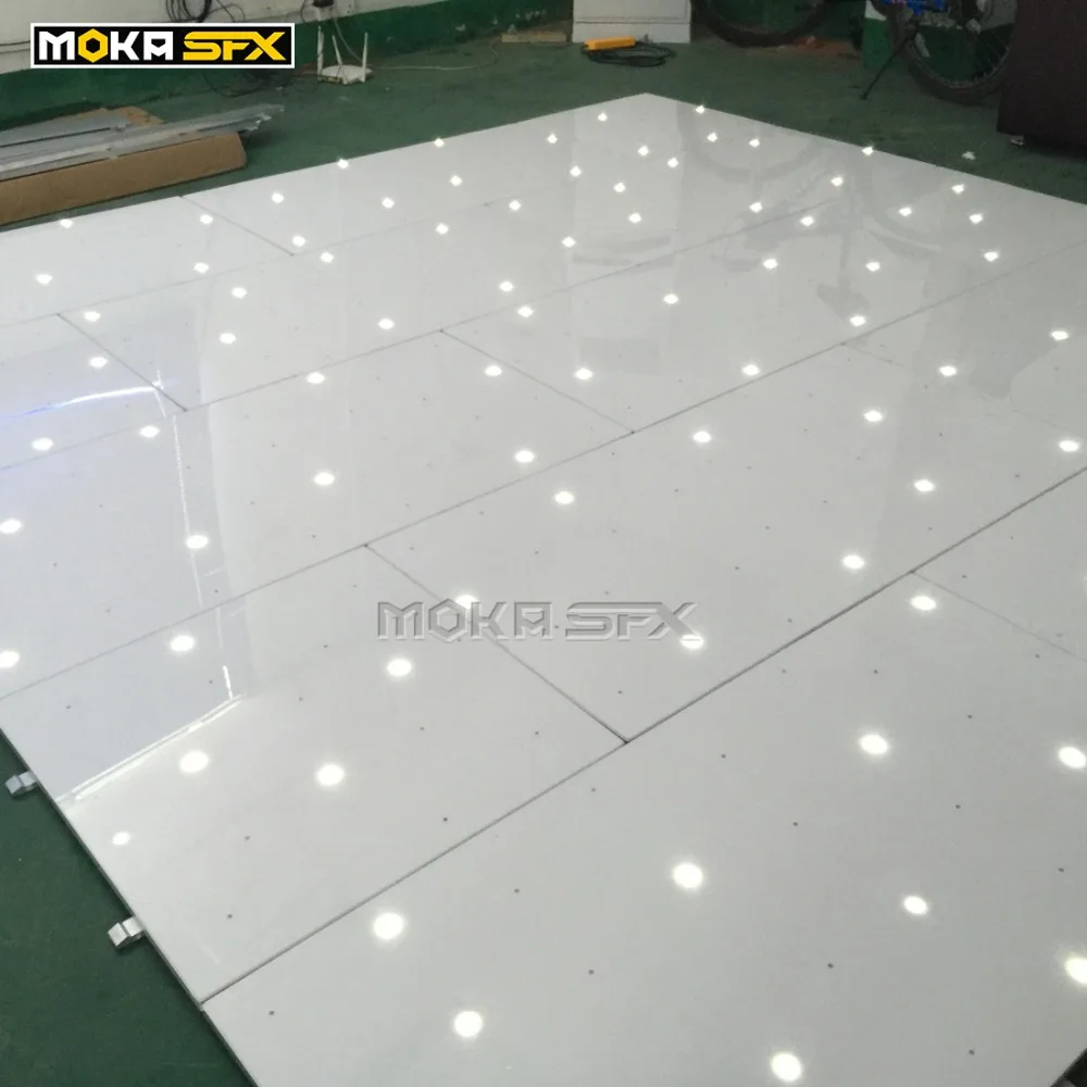 12X12 футов танцпол со звездами DMX мерцающий белый/черный плитка диско танцпол с полетом чехол для свадебной вечеринки