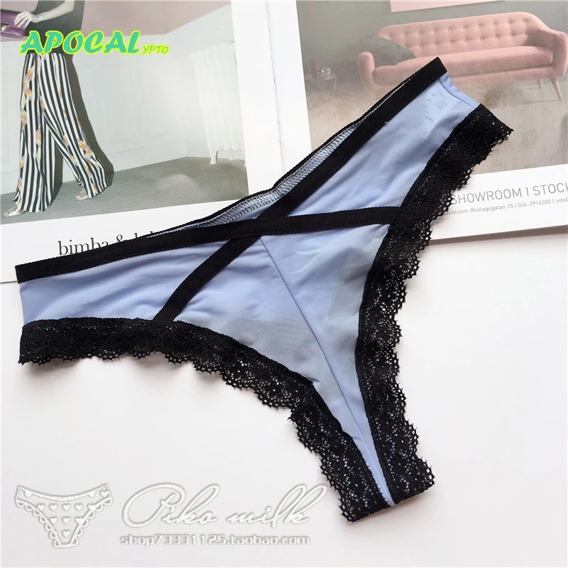 Женские стринги G String Ice Silk кружевные трусики женские сексуальные танга