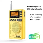 Портативное мини-радио приемник Карманный DABDAB + цифровой радиоприемник FM ЖК-дисплей хороший звук динамик долгий срок службы батареи