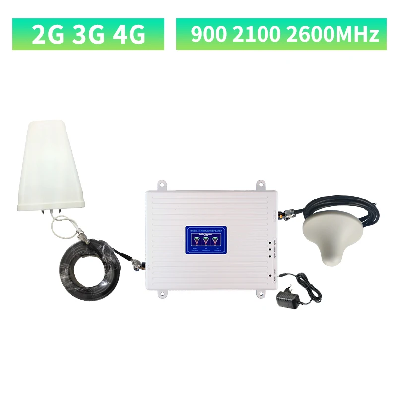Усилитель сигнала сотовой связи GSM 2G 3G 4G трехдиапазонный 900/2100/2600 МГц | Мобильные