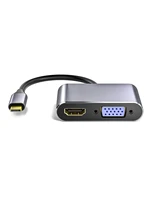 5in1 docking station usb type c hub to hdmi compatible vga multiport adapter hub multiport adapter compatible for usb c laptops