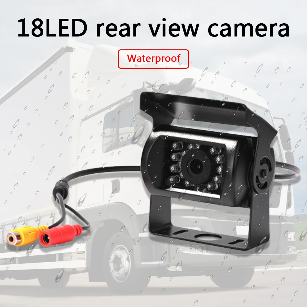 

HD Night Camera 18 LED Rear View Camera Waterproof HD Night Vision Reversing Auto Parking Monitor for Bus Van Vehicle Truck Car