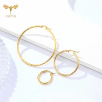 stainless steel african hoop earring for gril circle aretesround gold color earring fashion lead nickel free big jewelry party
