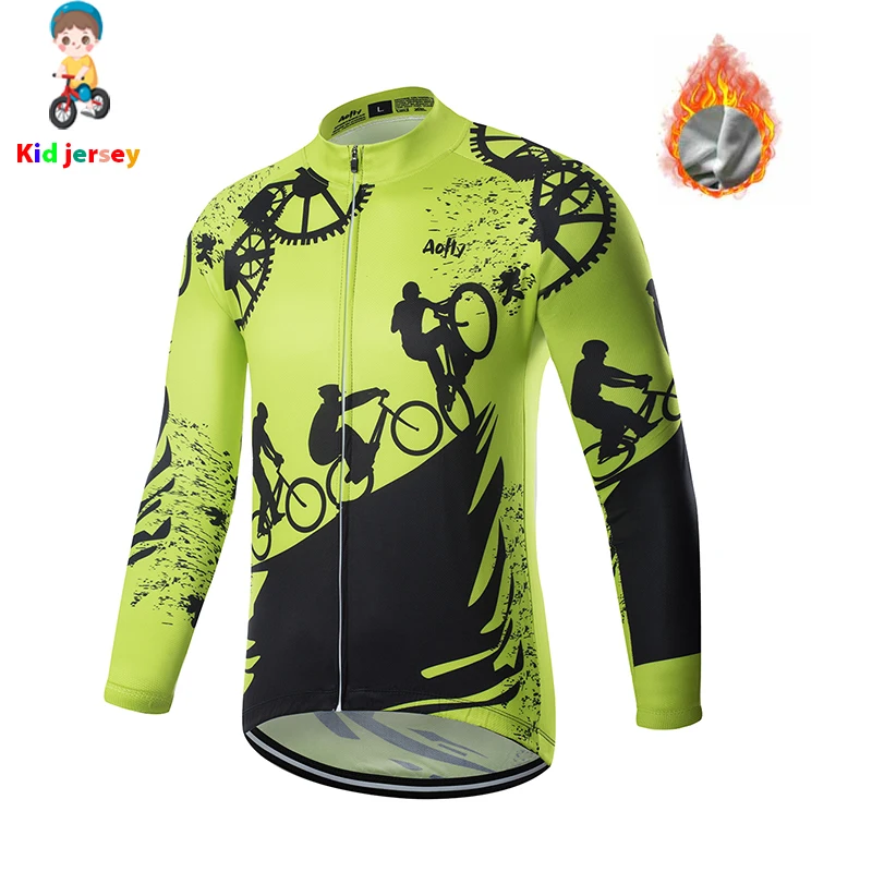 Детские комплекты велосипедных Джерси с длинным рукавом для мальчиков и девочек