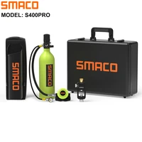 smaco s400pro 1l mini scuba diving tank backup scuba tank kit aluminum hard case diving oxygen underwater breathing device buceo