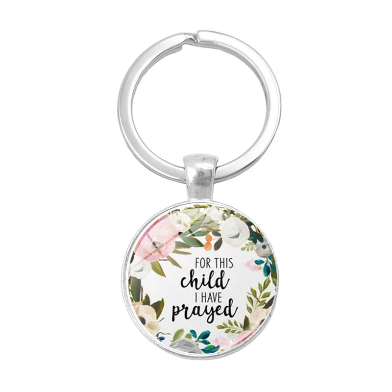 Библейский стих брелок кулон для этого ребенка я молилась Цитата Ювелирные