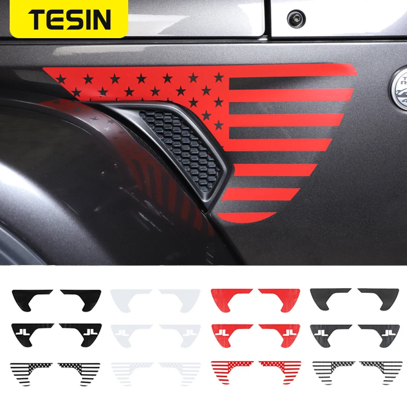 

TESIN наклейка снаружи автомобиля ПВХ лист крыло наклейка крышка для Jeep Wrangler JL JT Гладиатор 2018-2020 автомобильные аксессуары