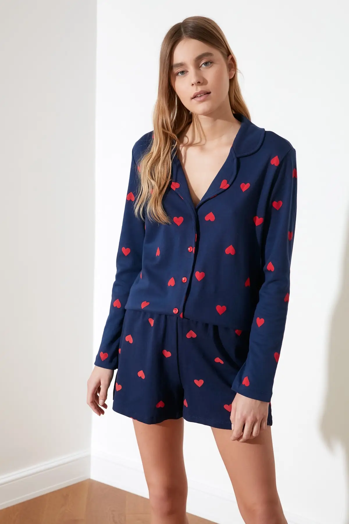 

Trendyol Heart Knitted Pajamas Set THMSS21PT0628