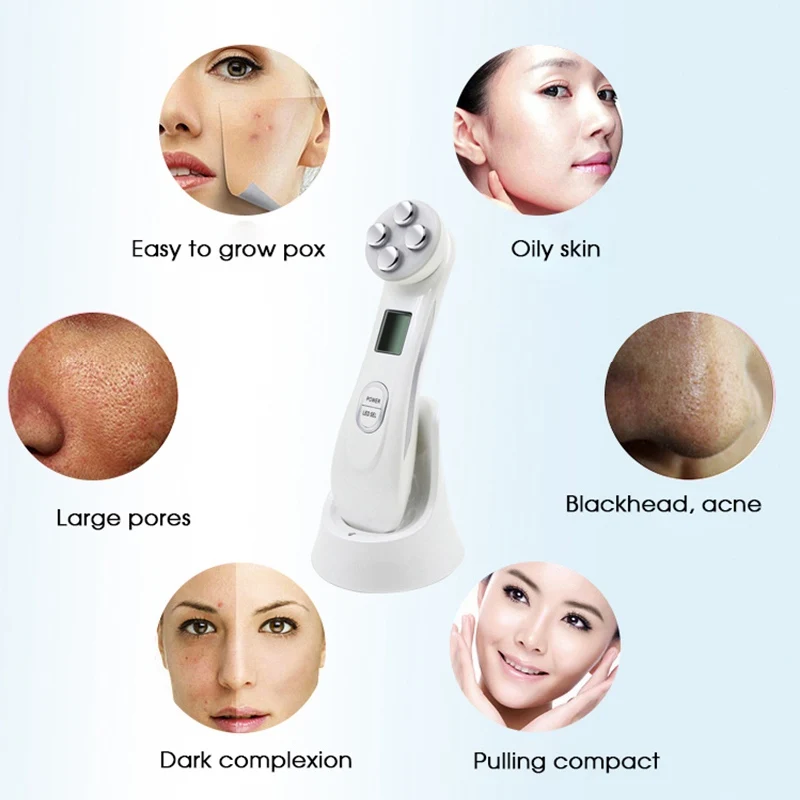 Koop Facial Mesotherapie Elektroporatie Rf Lifting Apparaat Photon Gezicht Lifting Machine Draai Rimpel Verwijderen Huidverzorging Massager