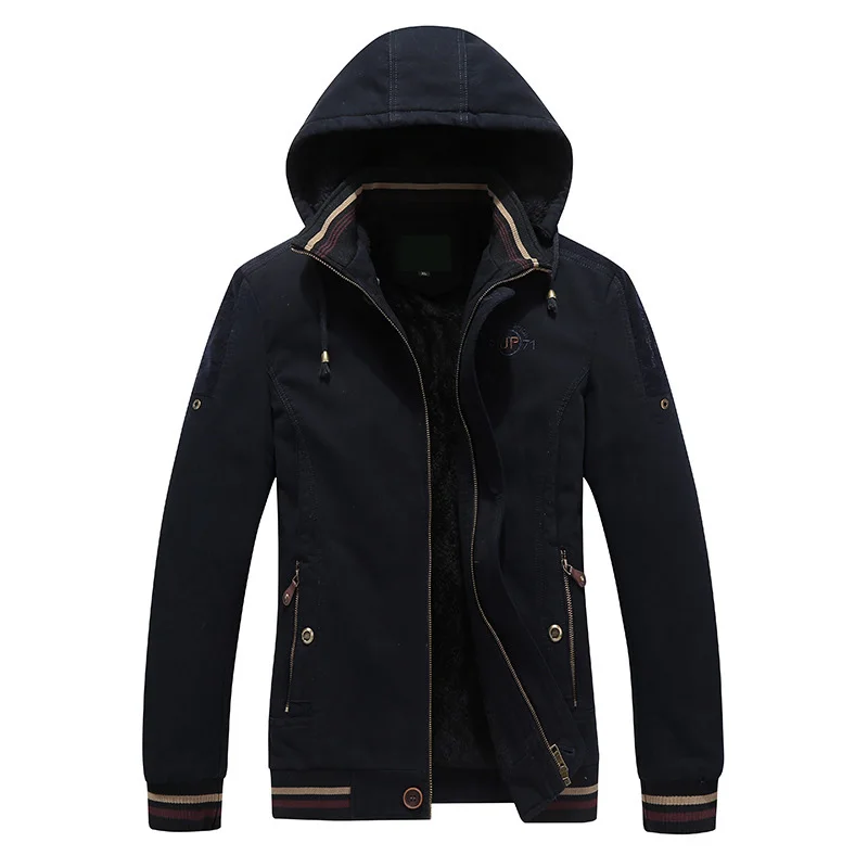 Мужская Утепленная зимняя куртка с подкладкой из флиса стеганая капюшоном парки