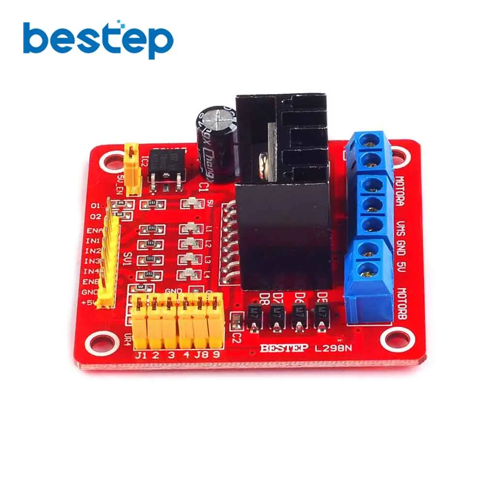 Модуль драйвера двигателя постоянного тока L298N двойной H-образный мост модуль