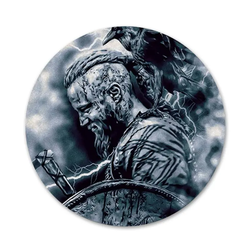 

Vikings Serie Badge Brooch Pin Accessories For Clothes Backpack Decoration gift 58mm