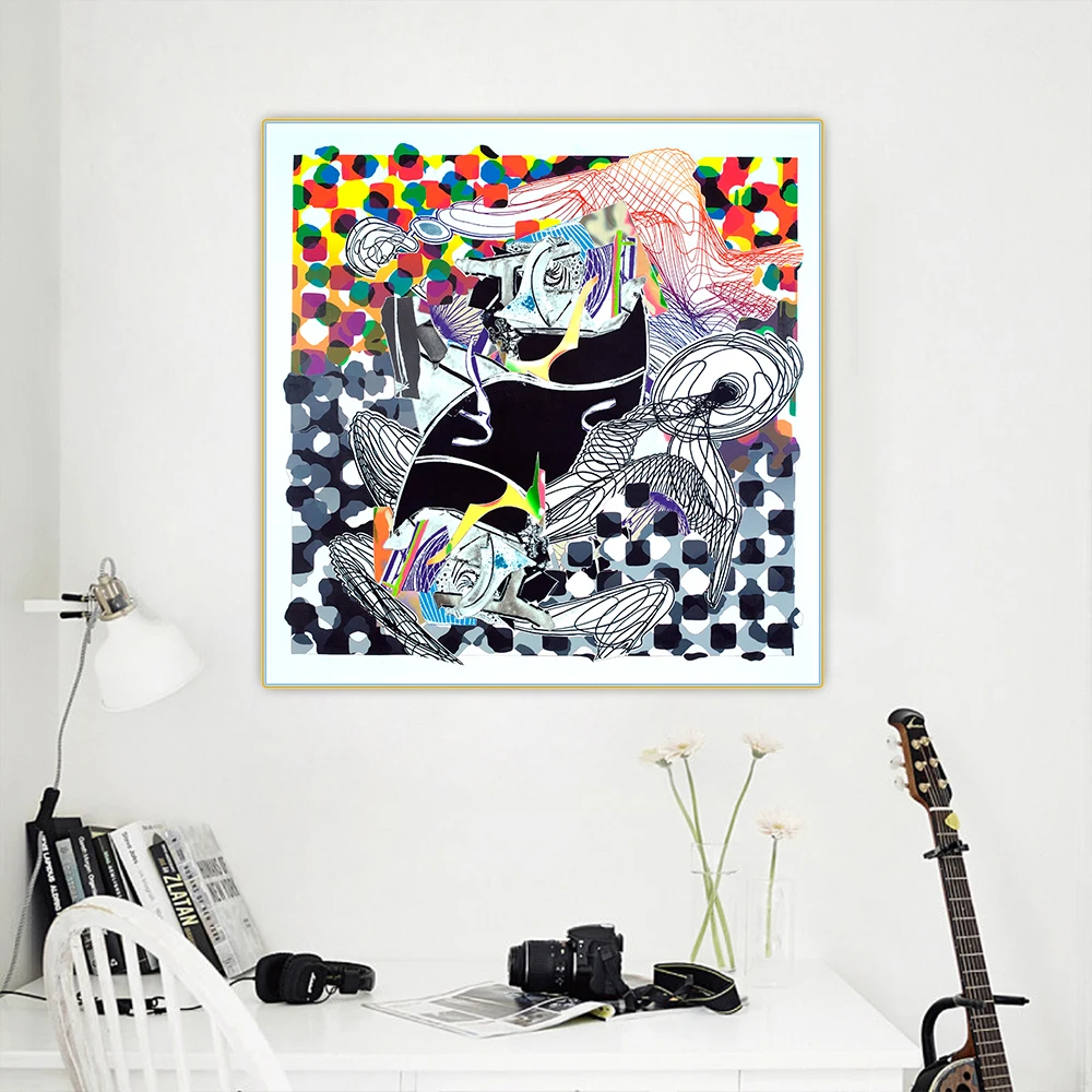 

Frank Stellaã€ŠThe Whale Watch,1993ã€‹Minimalism Canvas Oil Painting Artwork Poster Picture Wall Hanging Decorations Home Decor