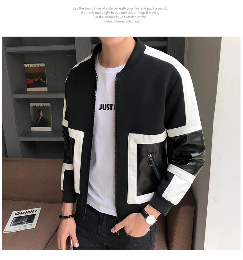 Мужская кожаная куртка Jaqueta De Couro Masculina, мужские кожаные куртки, мотоциклетные кожаные куртки для мужчин