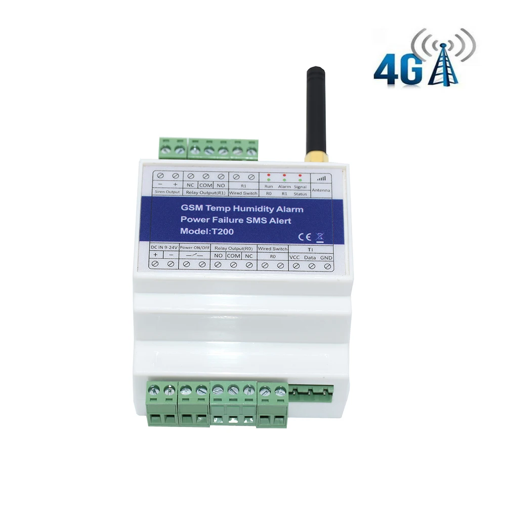 Монитор температуры и влажности с 2 релейными выходами GSM 4G SMS