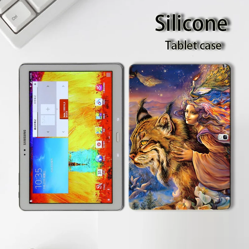 Окрашенный чехол для планшета samsung Galaxy Tab S3 9 7 S2 8 0 Note 10 1 2014 GT P600 P601 T825 T820 T715C SM-T710 T715 +