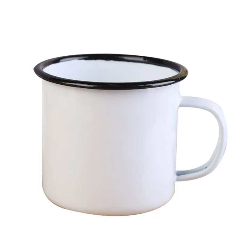 350 мл Ретро эмалированная чашка с рукояткой музыкальный инструмент кофейная