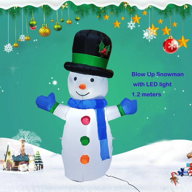 

Child Snowman Toys Inflatable Christmas Snowman with LED light Family courtyard Christmas decoration Winter Mall promotion Props