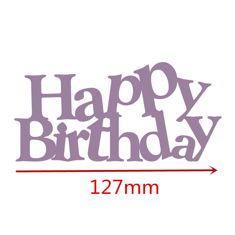 Happy Birthday Metal Cutting Dies Word Die Cuts For Card Making DIY Scrapbook Decoration New 2019 Embossed Crafts Cards | Дом и сад