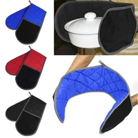 double oven mitt heat resistant oven gloves to protect hands and arms great set for cooking baking and handling hot pots