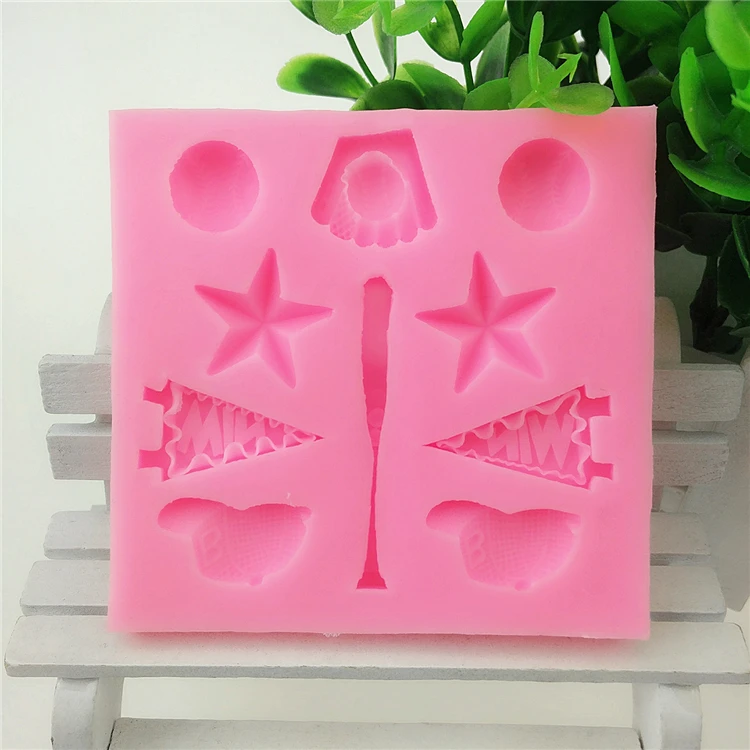 1 шт. спортивная серия Бейсбол Софтбол Гольф силиконовая форма шапки помадка