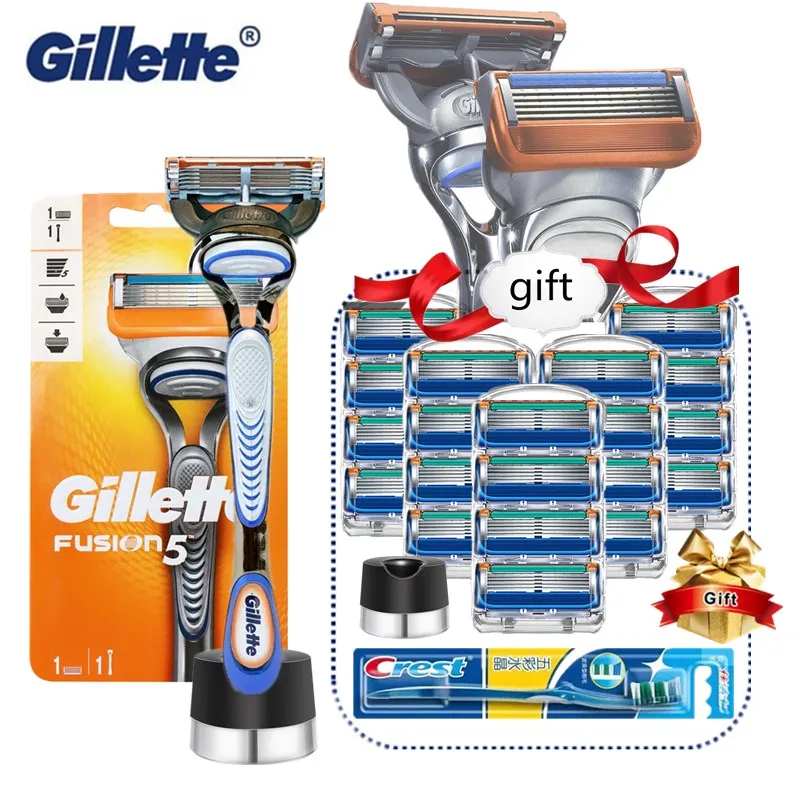 

Gillette Razor Manual Shaver for Men Cassettes for Shaving Gillette Fusion 5 Layer Razor Blades with Drain Base