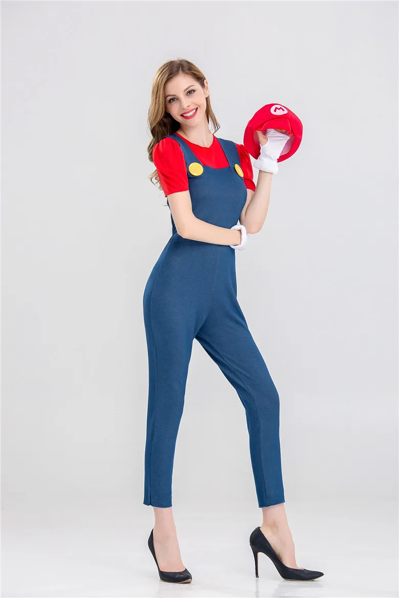 Halloween cosplay anime costume parent-child role-playing children Mario clothes Super clothing | Тематическая одежда и