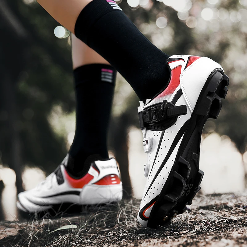 

Sapatilha Ciclismo Mountain Bike Cycling Shoes Male Elastic Button Female Professional Cycling Shoes Self-locking Mountain Bike
