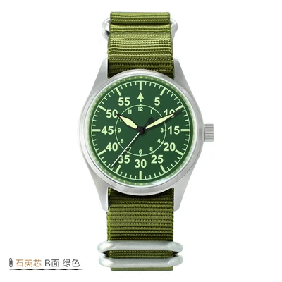 green 1 San Martin, модные женские и мужские часы-пилот, нержавеющая сталь, 200 м, водонепроницаемые, с автоматическим перемещением, мужские наручные часы, сапфир, 39 мм - Цвет: green 1