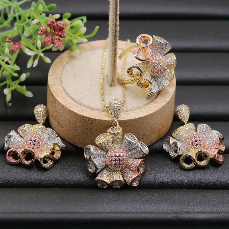 Vanifin модное ювелирное изделие преувеличенная Петуния цветок микро проложить