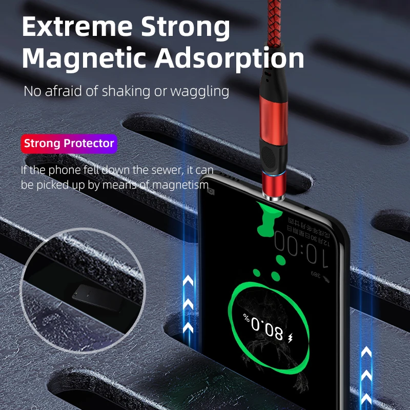 Micro USB Type C Cable For iPhone 12 13 Convert Magnetic Cabo Adapter Magnetic Charger Connector Mobile Phone Charging Converter