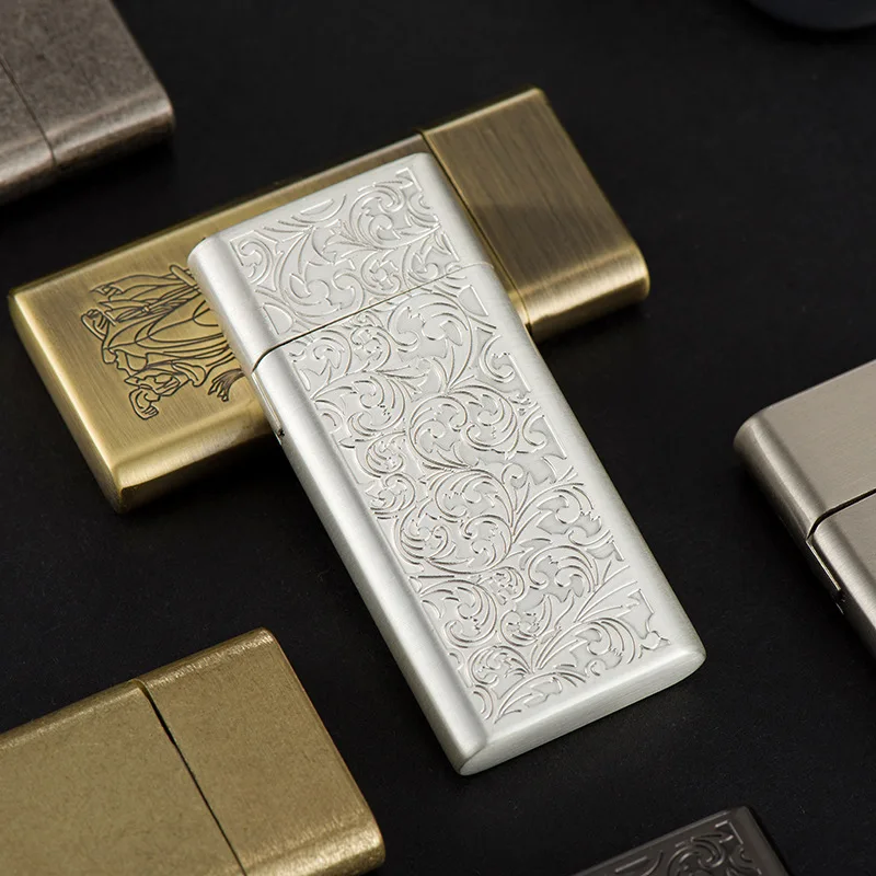 Керосиновая зажигалка ультратонкий современный минималистичный металлический