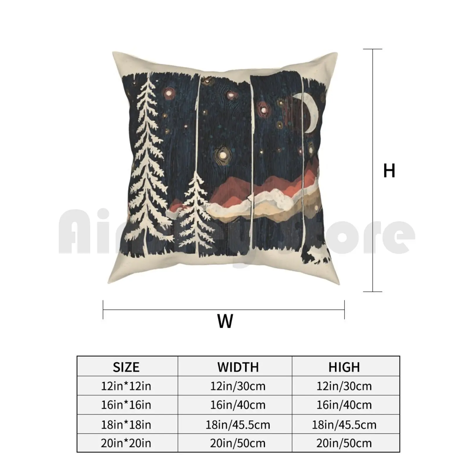 Звездная ночь в горах... Подушка с фотографией домашняя мягкая Накидная Ndtank