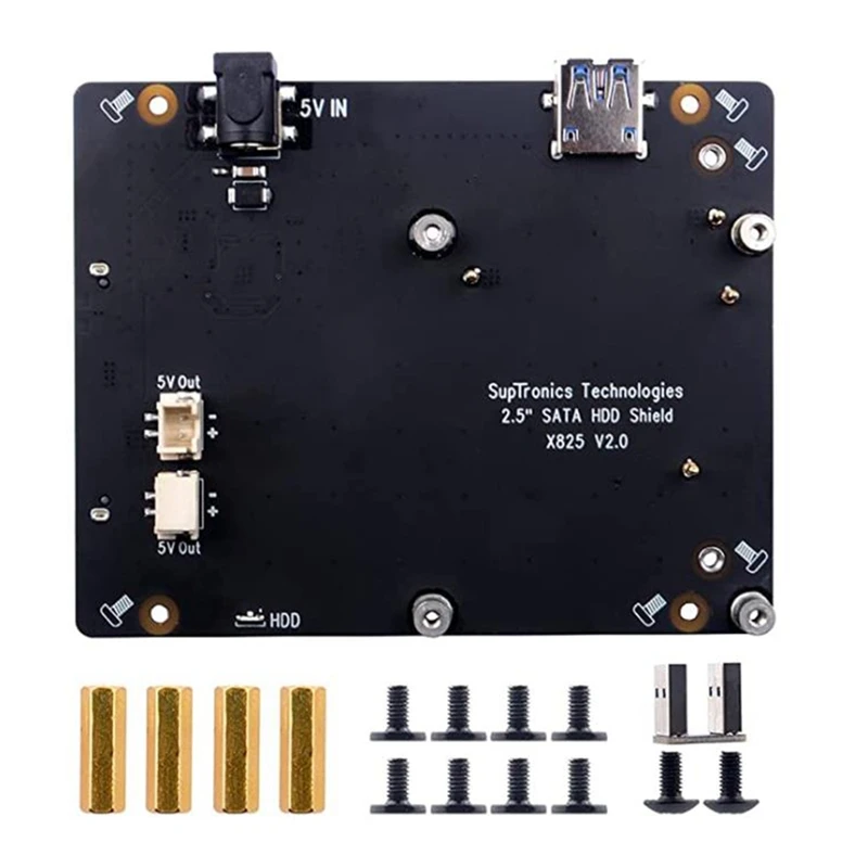 

Плата расширения памяти для Raspberry Pi 4 Model B 2,5 дюйма SATA HDD/SSD, модуль мобильного жесткого диска X825 USB3.1