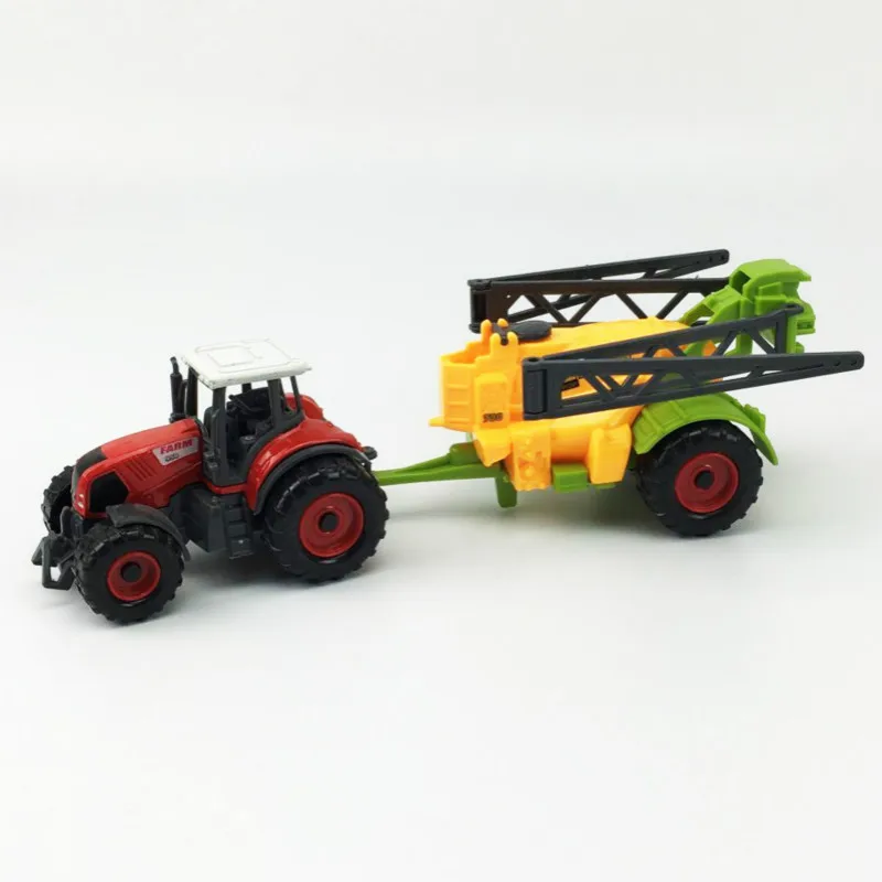 Farmer's car toy taxi tractor sprinkler engineering team farmer's alloy model |