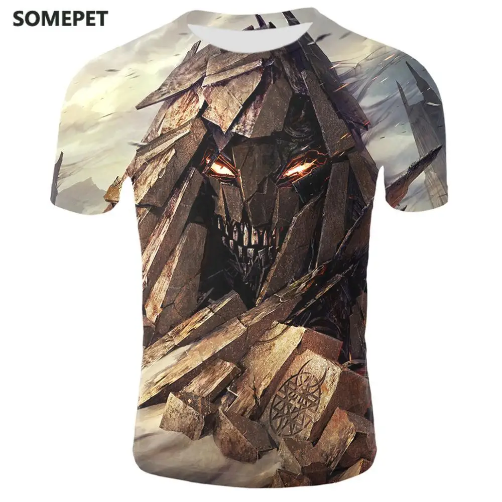 

Men'S Clothing New Men'S Summer Skull Print Men'S Short-Sleeved T-Shirt Printed T-Shirt Casual Breathable Fun T-Shirt