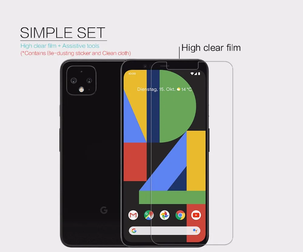 2 шт для Google Pixel 4 XL NILLKIN Супер прозрачная защитная пленка против отпечатков пальцев или матовая защитная пленка для Pixel 4 XL
