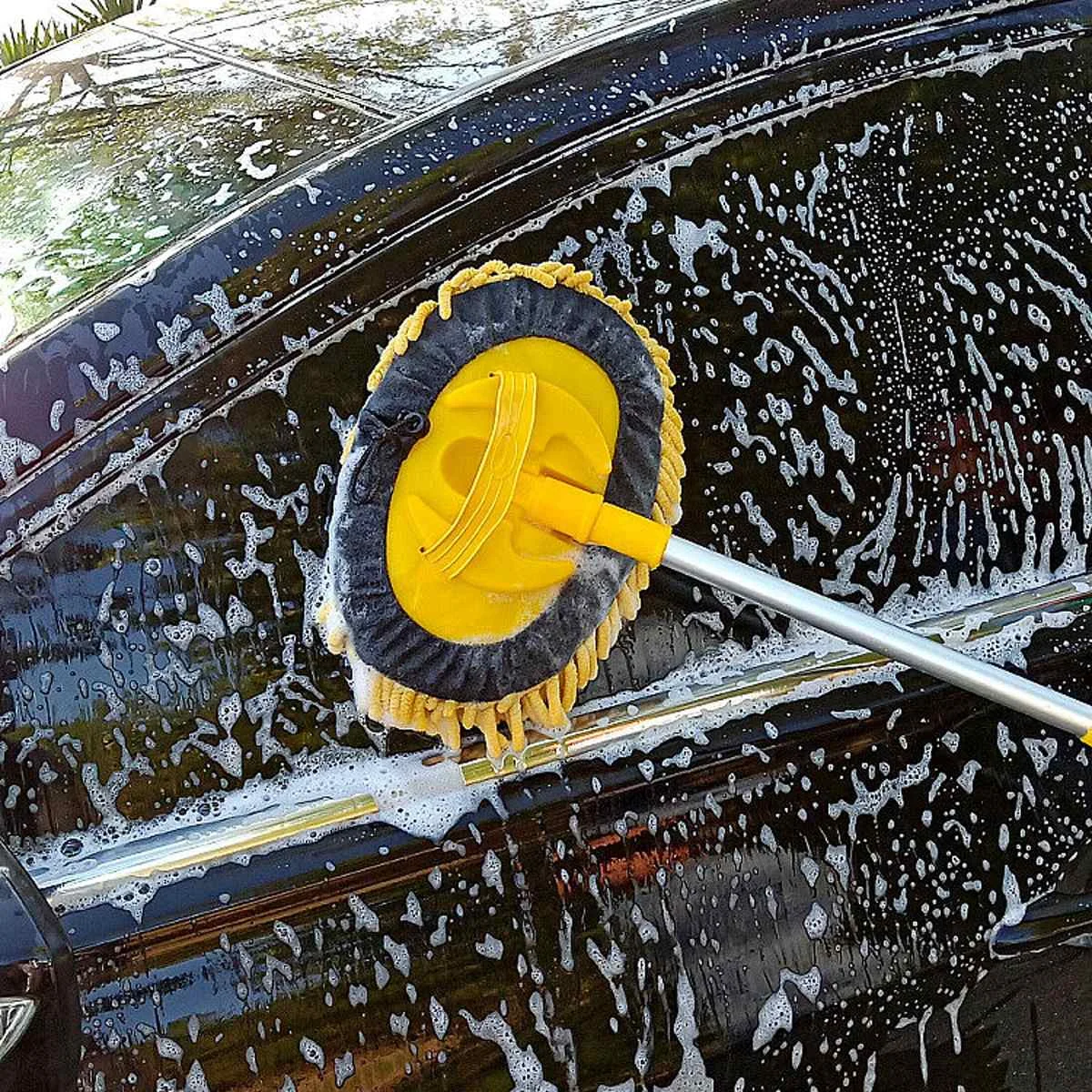 

Регулируемое телескопическое полотенце для мытья автомобиля с длинной ручкой, шениль, Швабра, тряпка, мягкая щетка для чистки, метла, автомо...