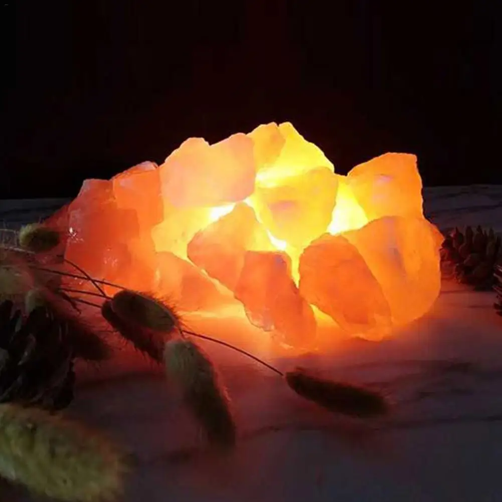 100% натуральная чисто розовая Гималайская каменная соляной камень сумка 2-4 см 3-6