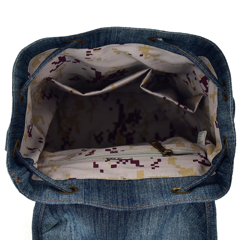 Jonlily женский джинсовый рюкзак винтажная сумка на шнурке женская мода для