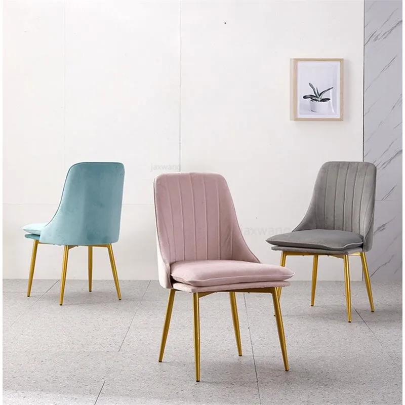 Скандинавский Железный роскошный стул для столовой маникюрные кресла макияжа