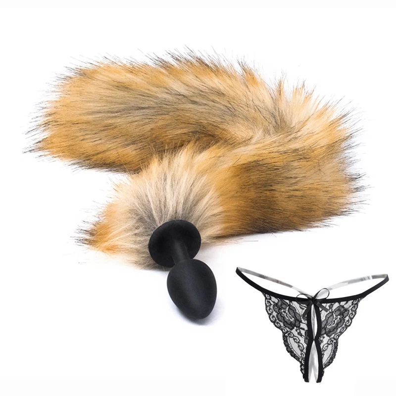 Эротические Флирт Секс игрушки волк анальная пробка лисий хвост с сексуальное