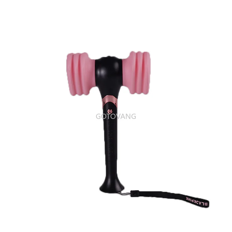 Palo de Cheer oficial de color negro y rosa, martillo de polvo est&aacute;ndar de plata, palo de Cheer negro y rosa, juguete oficial para regalos-1