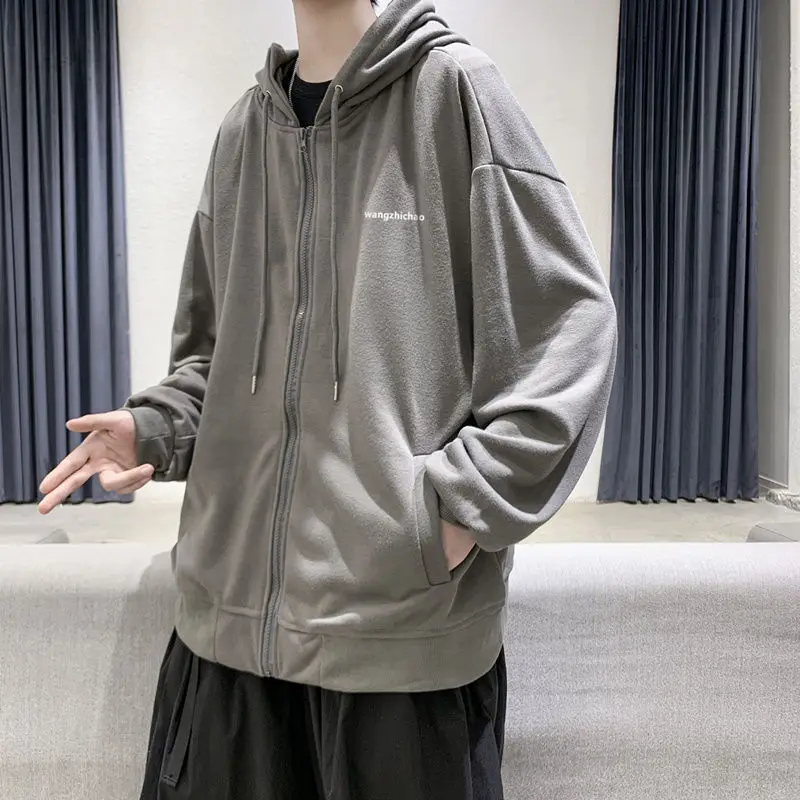 

Spring Mens Hoodies Sweatshirt Printed Sports Tops Casual Sports Sweatshirts Cardigan Zipper Coat Male Clothes Autumn Streetwear