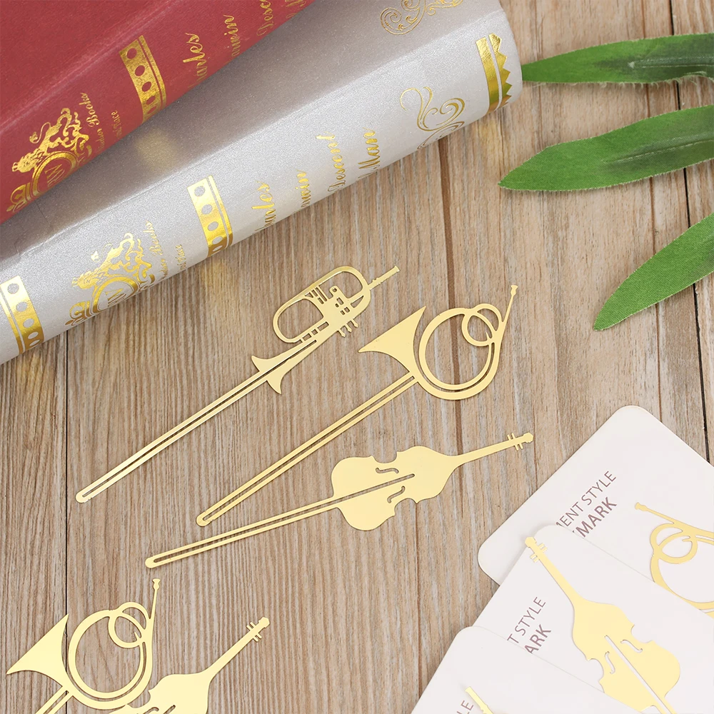 Новые милые 1 шт. Музыкальные инструменты форма золотой цвет металлические